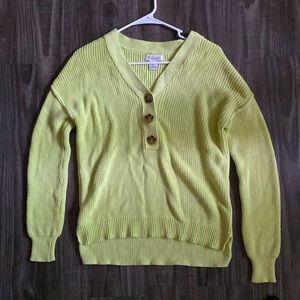 Oversized lime green cardigan